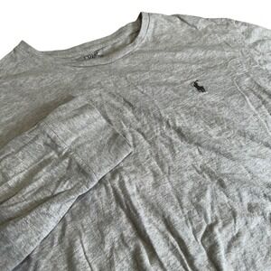 Polo‎ Ralph Lauren Men's Long Sleeve T-Shirt Gray Pony Logo Casual Cotton